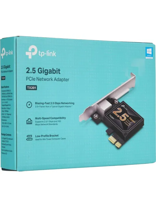 Сетевой адаптер Wi-Fi TP-Link TX201 PCIe 2.1 x 1  2.5 Гигабит