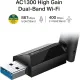 Сетевой адаптер TP-Link Archer T3U Plus,AC1300 двухдиапазонный,Wi-Fi,USB3.0