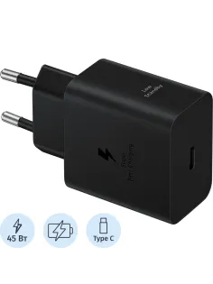 Зарядное устройство сетевое Samsung EP-T4511 45W Type-C Black + cable