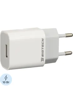 Зарядное устройство 2A, 1USB, белый BT-JCHR-003/C-IPN139