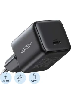Зарядное устройство сет. UGREEN X513 (55531) 30W USB-C GaN EU серый