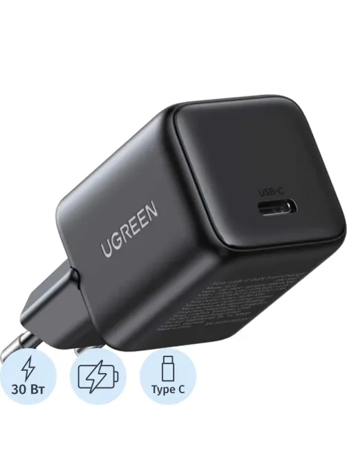 Зарядное устройство сет. UGREEN X513 (55531) 30W USB-C GaN EU серый