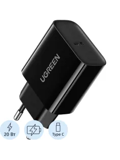 Зарядное устройство UGREEN CD137 (10191)Fast Charging With PD 20W EU черный