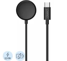 Зарядное устройство PERO беспр. TC20 USB-C для Galaxy Watch магнитн, черное
