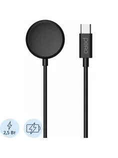 Зарядное устройство PERO беспр. TC20 USB-C для Galaxy Watch магнитн, черное