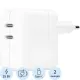 Зарядное устройство Apple (MNWP3ZM/A) 35W Dual USB-C Port