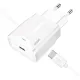 Зарядное устройство сетевое PERO TC04 1USB 2.1A + TYPE-C CABLE белый