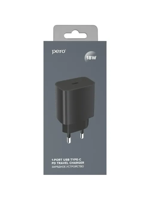 Зарядное устройство сетевое PERO TC03 PD 18W черный