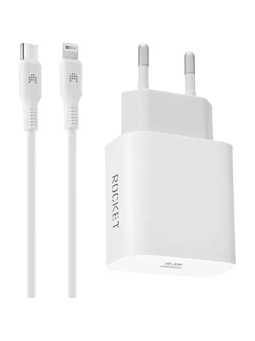 Зарядное устройство сетевое 20W USB-C+Light.RocketSp.Combo(RWCC504WH20CL-C)