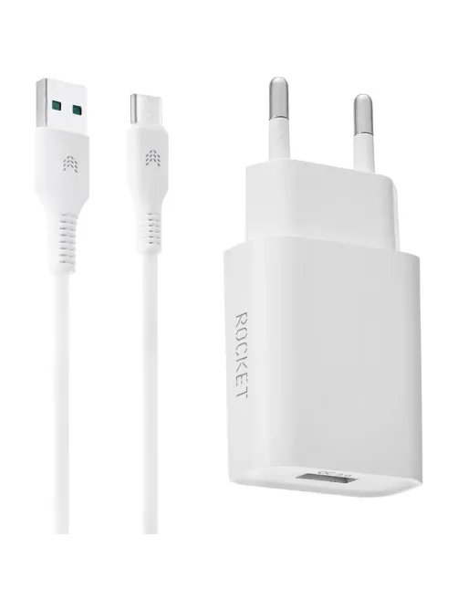 Зарядное устройство сетевое 18W USB-A+C Rocket Slot Combo(RWCC505WH18AC-A)