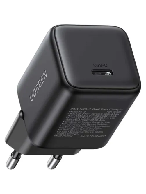 Зарядное устройство сет. UGREEN X513 (55531) 30W USB-C GaN EU серый