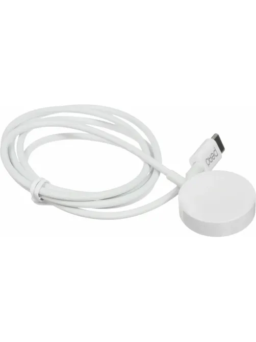 Зарядное устройство PERO беспр. TC19 USB-C для Apple Watch, магнитн, белое