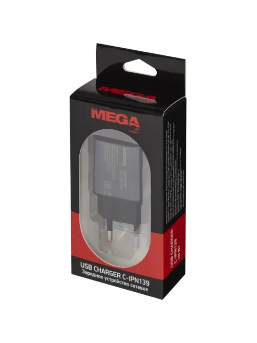 Зарядное устройство 2A, 1USB, черный BT-JCHR-002/C-IPN139