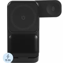 Зарядное устройство PERO беспр. WB01 ULTIMATE MagSafe 3 в  1, 15W магнитное