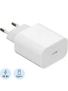 Зарядное устройство 18W,Type-C, белый BT-JCHR-001/C-IPN539