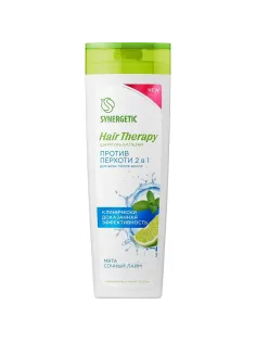 Шампунь бальзам SYNERGETIC Против перхоти 2 в 1 HAIR THERAPY 400мл