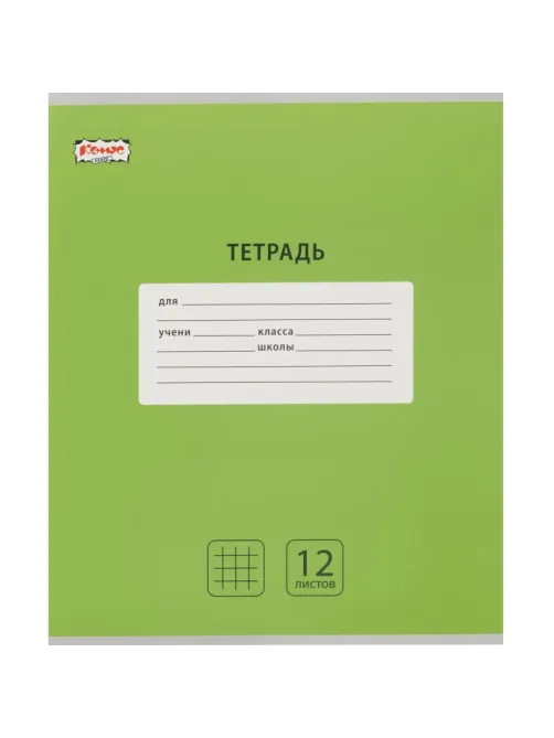Тетрадь школьная А5, 12 л.клетка, Интенсив Зеленый, 10шт/уп арт.1711048