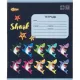 Тетрадь школьная А5 12л №1School Shark клет,скреп, ВД-лак,10шт/уп, в асс