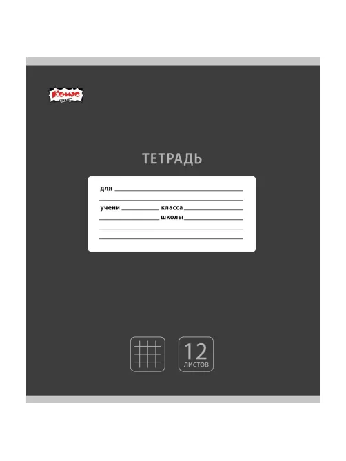 Тетрадь школьная А5, 12 л. клетка, Интенсив АССОРТИ, 10шт/уп арт.1711051