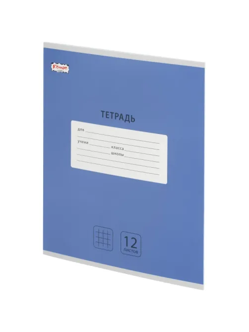 Тетрадь школьная А5, 12 л. клетка, Интенсив Синий, 10шт/уп арт.1742311