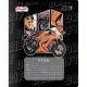 Тетрадь школьная А5 12л клетка Комус Класс Motocross в ассортименте 2021679