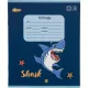 Тетрадь школьная А5 12л №1School Shark клет,скреп, ВД-лак,10шт/уп, в асс