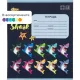 Тетрадь школьная А5 12л №1School Shark клет,скреп, ВД-лак,10шт/уп, в асс
