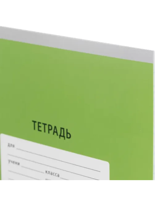 Тетрадь школьная А5 12 л косая линия, Интенсив Зеленый, 10шт/уп арт.1711040
