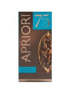Шоколад Apriori горький, 75% какао, 85г