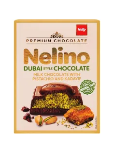 Шоколад Nelino Dubai chokolate молочный с фисташ нач. и кадаифом,62г