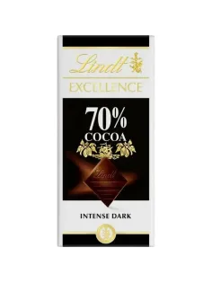 Шоколад LINDT горький содержание какао минимум 70%, 100 гр