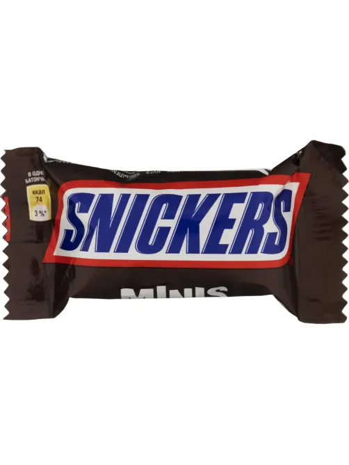 Шоколадный батончик Snickers Minis с карамелью, арахисом и нугой, 1кг
