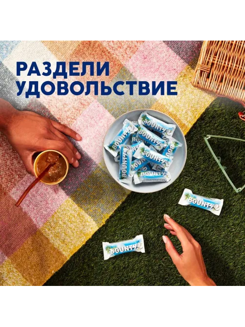 Шоколадный батончик Bounty с мякотью кокоса, 3кг