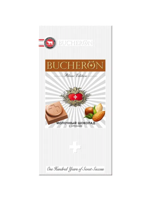 Шоколад молочный Bucheron Blanc Edition с орехами, 85г