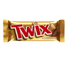 Шоколадный батончик Twix с карамелью и печеньем, 55г