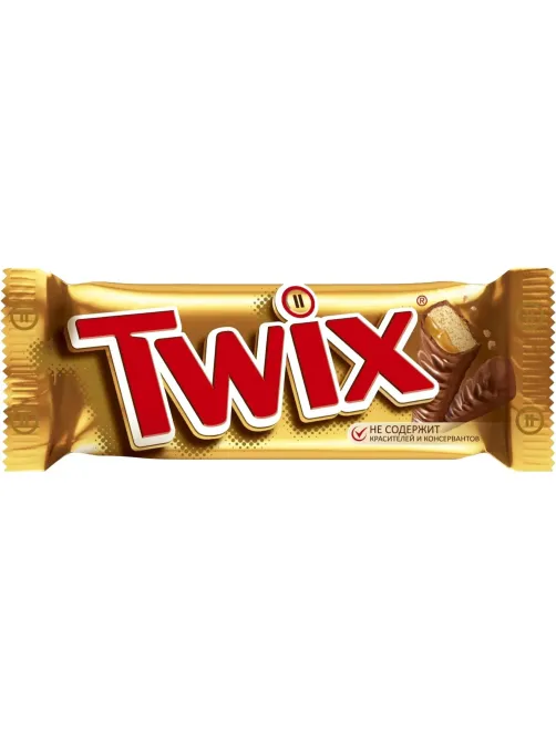 Шоколадный батончик Twix с карамелью и печеньем, 55г