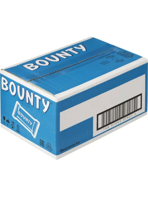 Шоколадный батончик Bounty с мякотью кокоса, 3кг