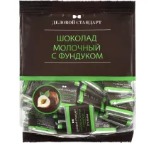 Шоколад порционный Деловой Стандарт молочный с фундуком, 5гx80шт, 400г