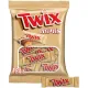 Шоколадный батончик Twix Minis с карамелью и печеньем, пакет, 184г