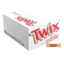 Шоколадный батончик Twix минис, 2,7кг/уп