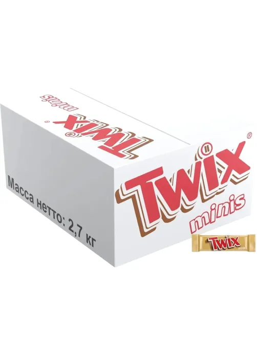 Шоколадный батончик Twix минис, 2,7кг/уп