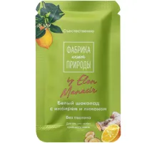 Шоколад Фабрика нашей природы белый с имбирем и лимоном, 20гx6шт/уп
