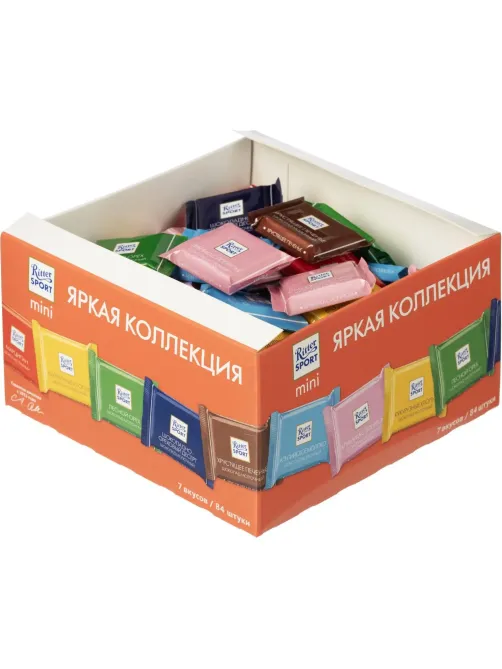 Шоколад Ritter sport мини-ассорти Bunter Mix (7вкусов) 84шт/уп