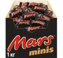 Шоколадный батончик Mars Minis с карамелью и нугой, 1кг