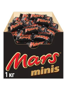 Шоколадный батончик Mars Minis с карамелью и нугой, 1кг