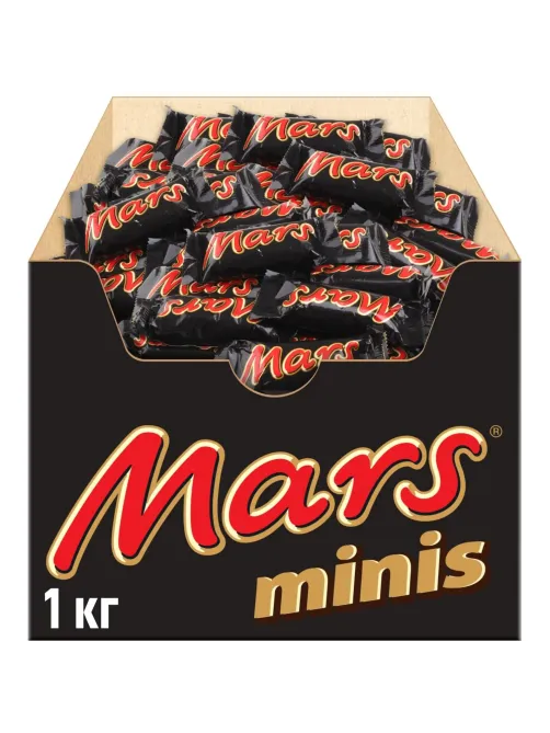 Шоколадный батончик Mars Minis с карамелью и нугой, 1кг