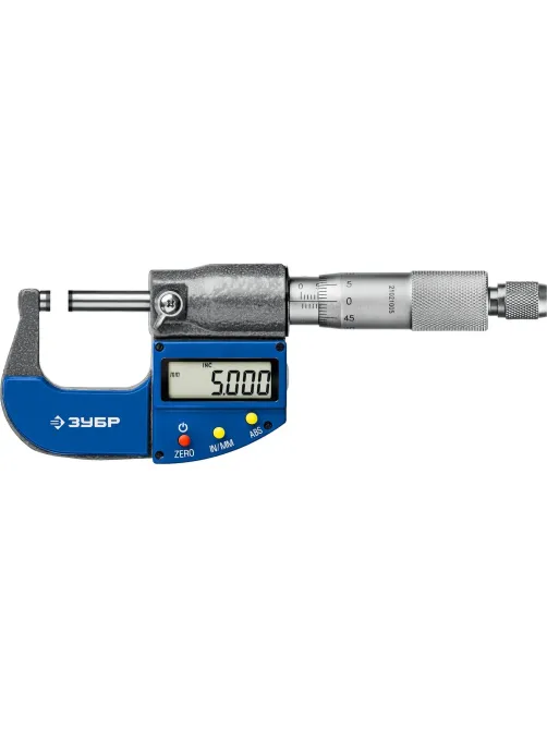 Микрометр цифровой гладкий ЗУБР  МКЦ 25, 0 - 25 мм (34482-25)