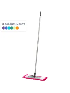 Швабра флаундер для пола пласт 47х16 в сборе с насад Chenille микрофSV5104