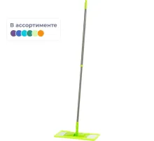 Швабра флаундер 40х10см с насадкой из микрофибры 67-120см HD1027C