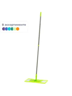 Швабра флаундер 40х10см с насадкой из микрофибры 67-120см HD1027C